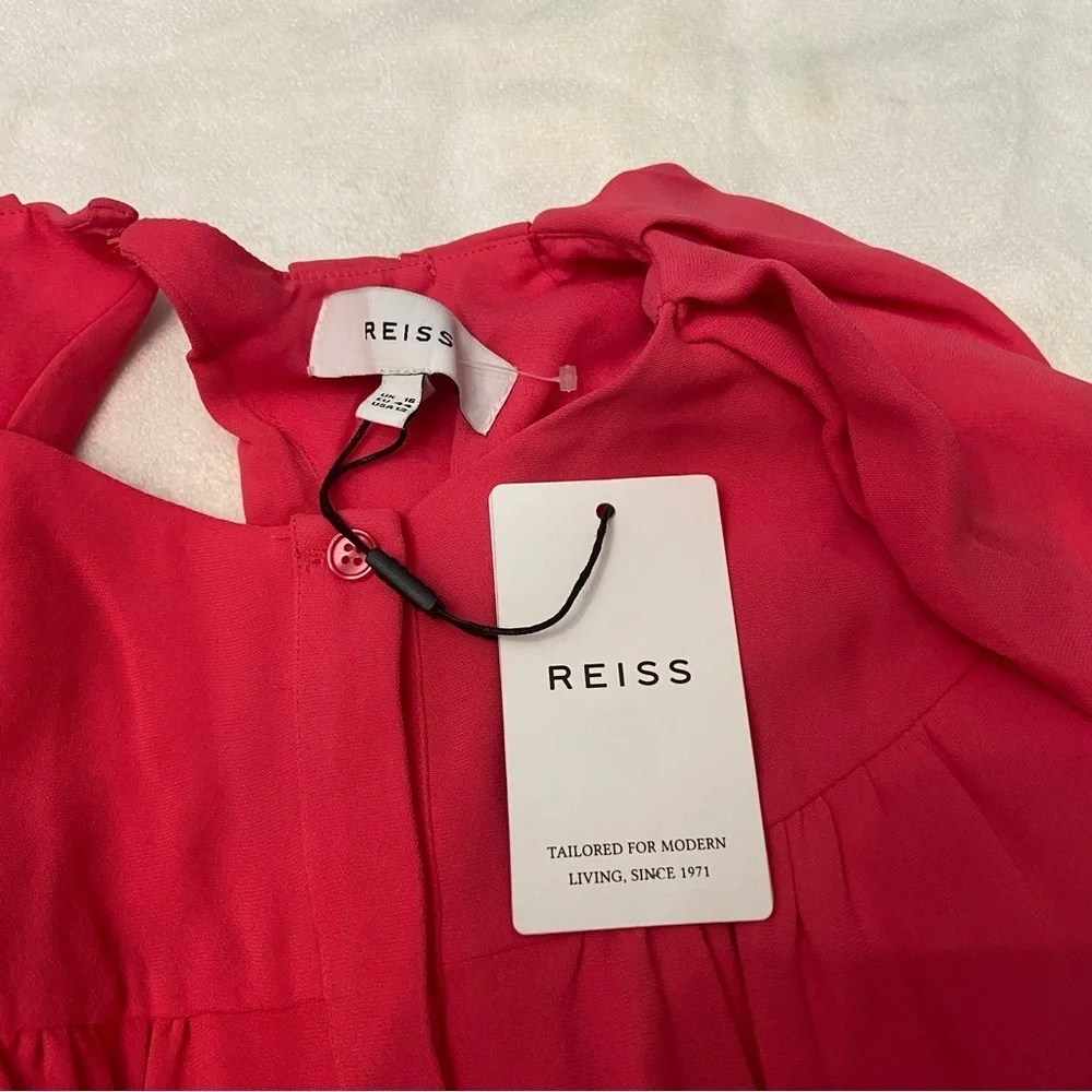 New! Reiss Valentina color clash colorblock Dress pink red nwt 2847